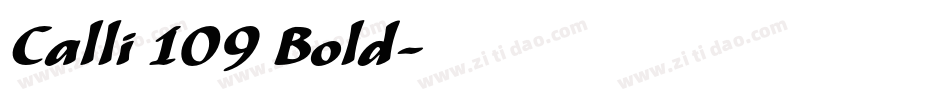 Calli 109 Bold字体转换